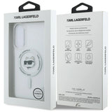 Karl Lagerfeld Button Choupette Head Printed Logo MagSafe Case til Samsung Galaxy S25 Edge - Hvid