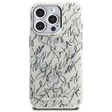 Karl Lagerfeld IML Karl Script Pattern MagSafe Case til iPhone 16 Pro - Hvid