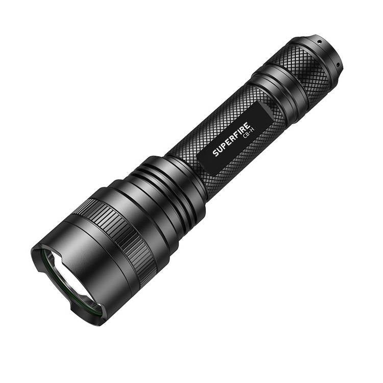 Superfire C8-H lommelygte 1200 lm, USB, 250m, 5 tilstande
