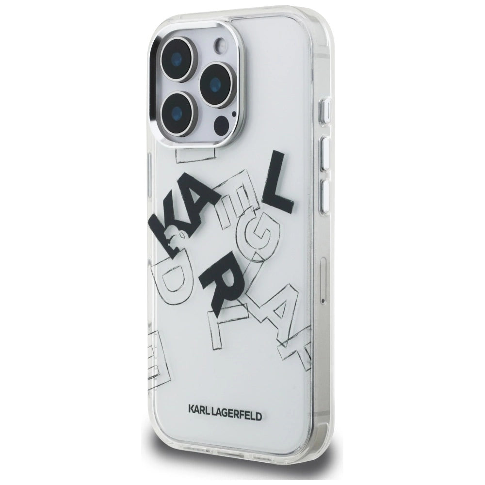 Karl Lagerfeld IML Sketched Graphic Case til iPhone 16 Pro - Clear