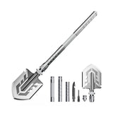 Wozinsky WSS-211 overlevelses bushcraft skovl multifunktionel knivbryder flint fløjte harpun - grå