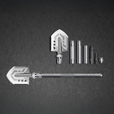 Wozinsky WSS-211 overlevelses bushcraft skovl multifunktionel knivbryder flint fløjte harpun - grå