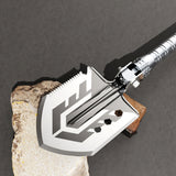 Wozinsky WSS-211 overlevelses bushcraft skovl multifunktionel knivbryder flint fløjte harpun - grå