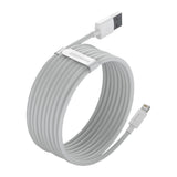 Baseus Simple Wisdom Data Cable Kit USB til Lightning 2,4A (2PCS/Set) 1,5m Hvid