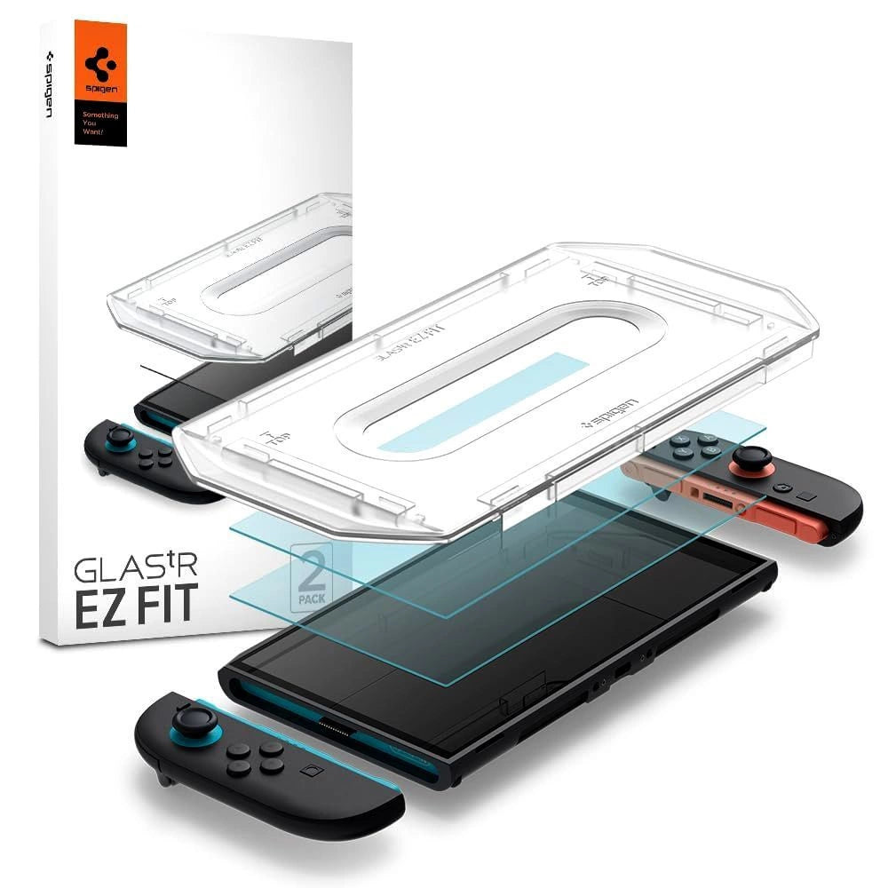 Spigen Glas.Tr  EZ FIT  Temperet glas 2-pakke til Nintendo Switch 2 - Transparent