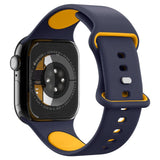 Spigen Nano Pop Strap til Apple Watch 44 / 45 / 46 / 49 mm - Navy Blue og Yellow