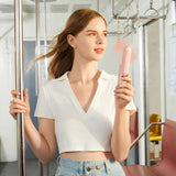 Jisulife håndholdt ventilator Life8 Plus Portable USB-ventilator med Power Bank-funktion 4500mAh og lommelygte - Pink