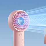 Jisulife håndholdt ventilator Life4 3600mAh bærbar USB-ventilator - Pink