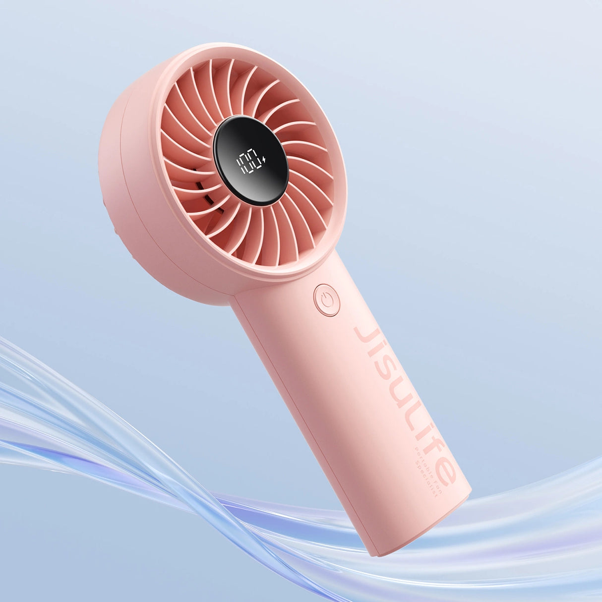 Jisulife håndholdt ventilator Life4 3600mAh bærbar USB-ventilator - Pink