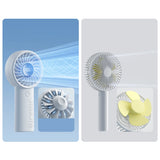 Jisulife håndholdt ventilator Life4 5000mAh bærbar USB-ventilator - grå