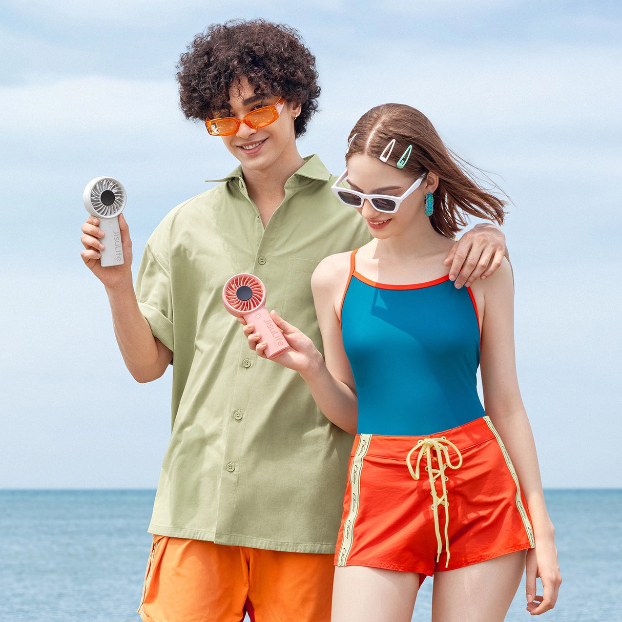 Jisulife håndholdt ventilator Life4 5000mAh bærbar USB-ventilator - grå