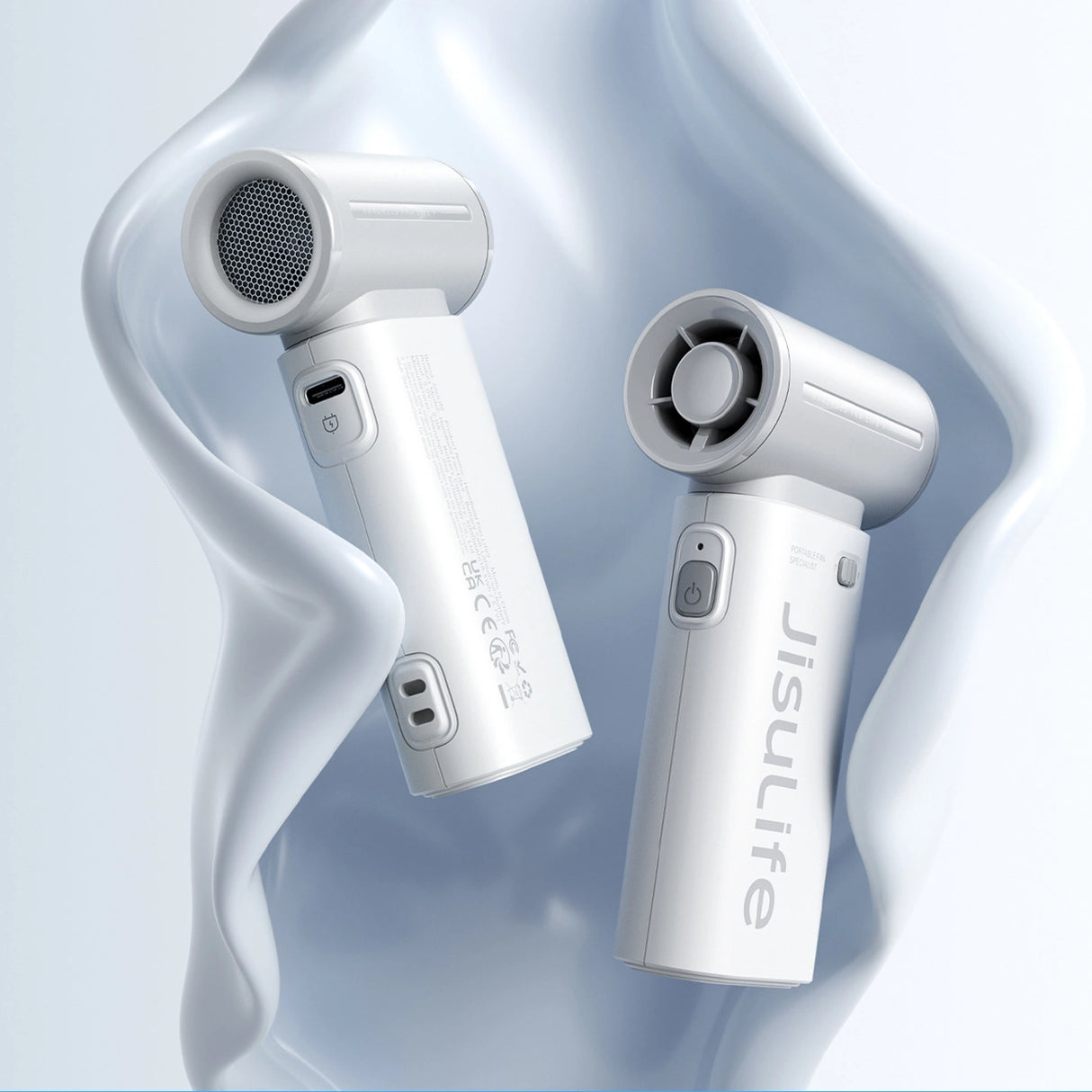 Jisulife håndholdt ventilator Life9 3600mAh bærbar mini blæser USB-ventilator - grå