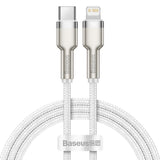 USB-C-kabel til Lightning Baseus Cafule, PD, 20W, 1m (hvid)