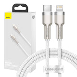 USB-C-kabel til Lightning Baseus Cafule, PD, 20W, 1m (hvid)