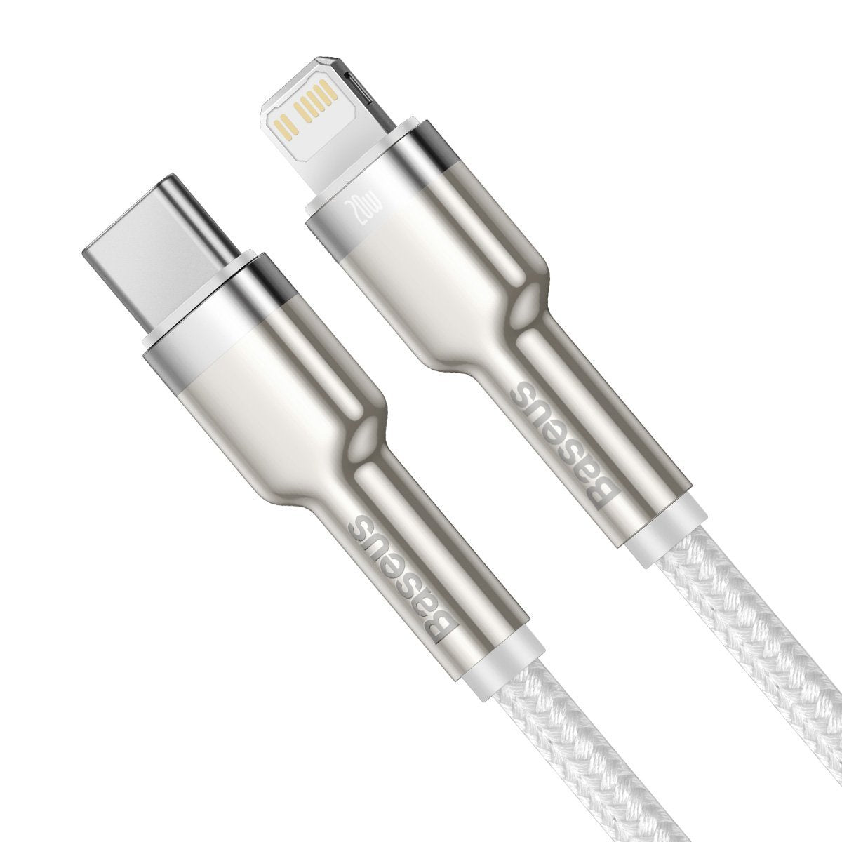 USB-C-kabel til Lightning Baseus Cafule, PD, 20W, 1m (hvid)