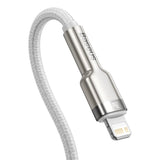 USB-C-kabel til Lightning Baseus Cafule, PD, 20W, 1m (hvid)