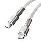 USB-C-kabel til Lightning Baseus Cafule, PD, 20W, 1m (hvid)