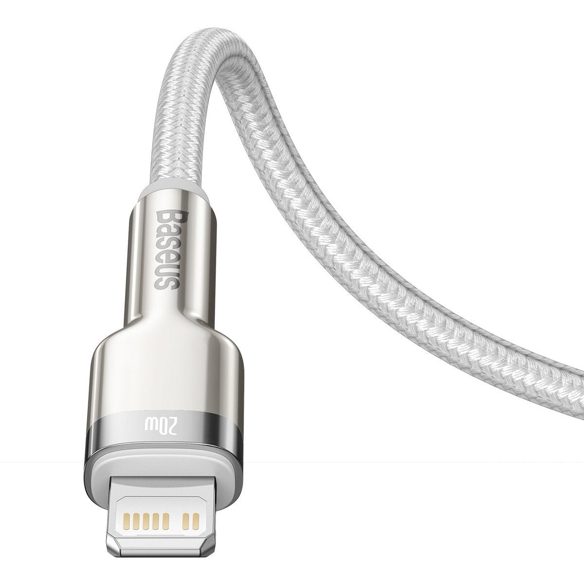 USB-C-kabel til Lightning Baseus Cafule, PD, 20W, 1m (hvid)