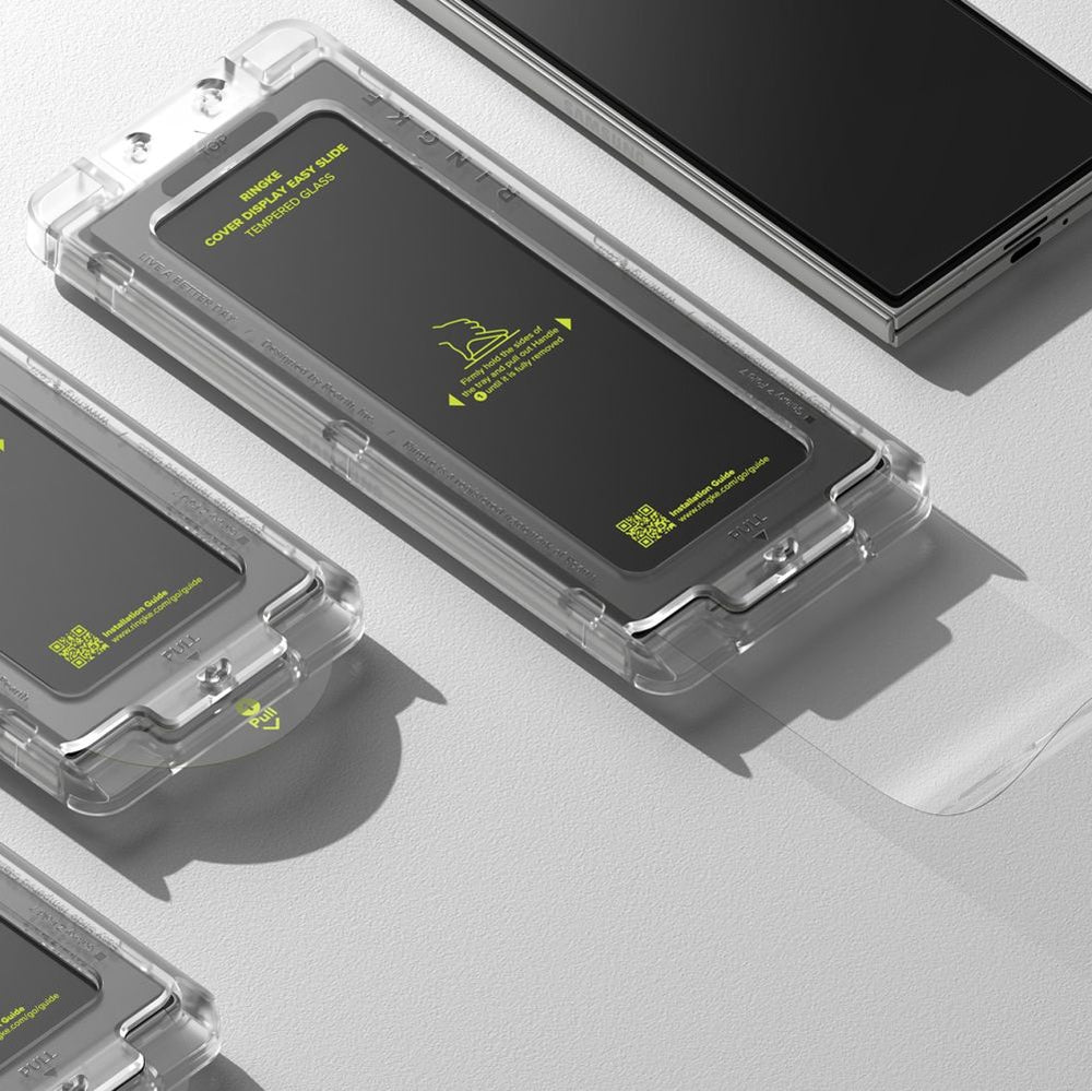 Ringke Cover Display Easy Slide Temperet glas 2-pakke til Samsung Galaxy Z Fold 7 - Transparent