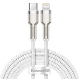 USB-C-kabel til Lightning Baseus Cafule, PD, 20W, 2m (hvid)