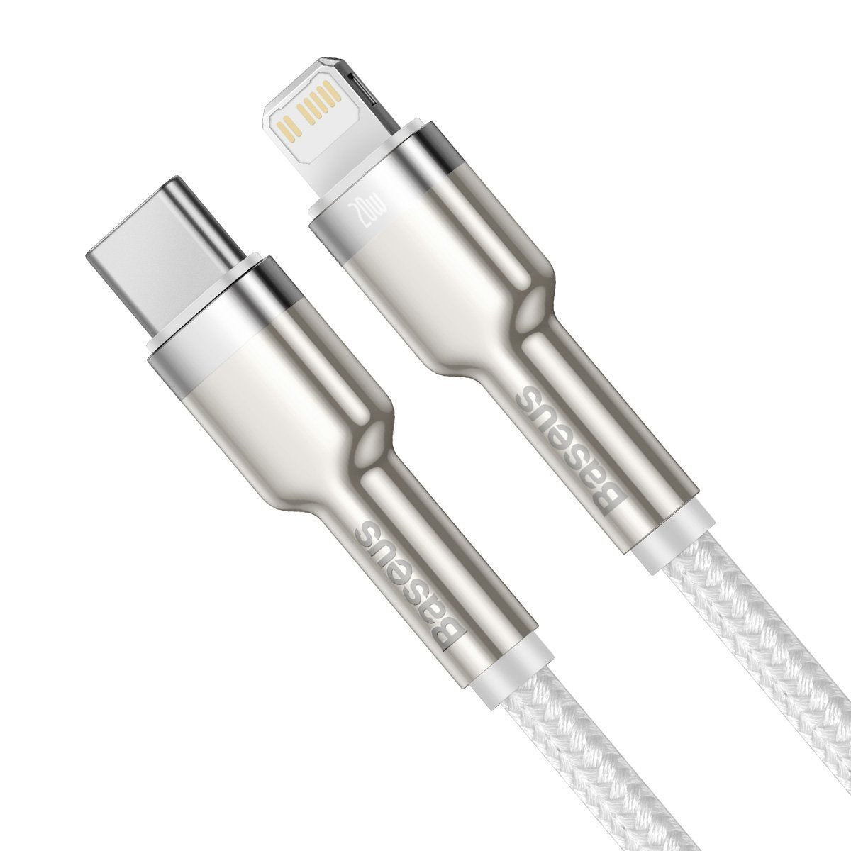 USB-C-kabel til Lightning Baseus Cafule, PD, 20W, 2m (hvid)