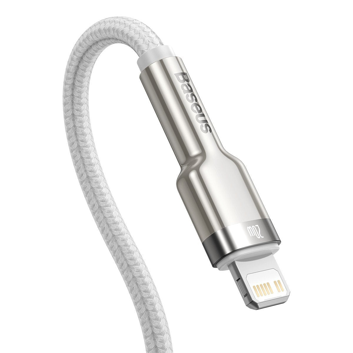 USB-C-kabel til Lightning Baseus Cafule, PD, 20W, 2m (hvid)