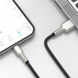 USB-kabel til Lightning Baseus Cafule, 2,4 A, 1 m (sort)