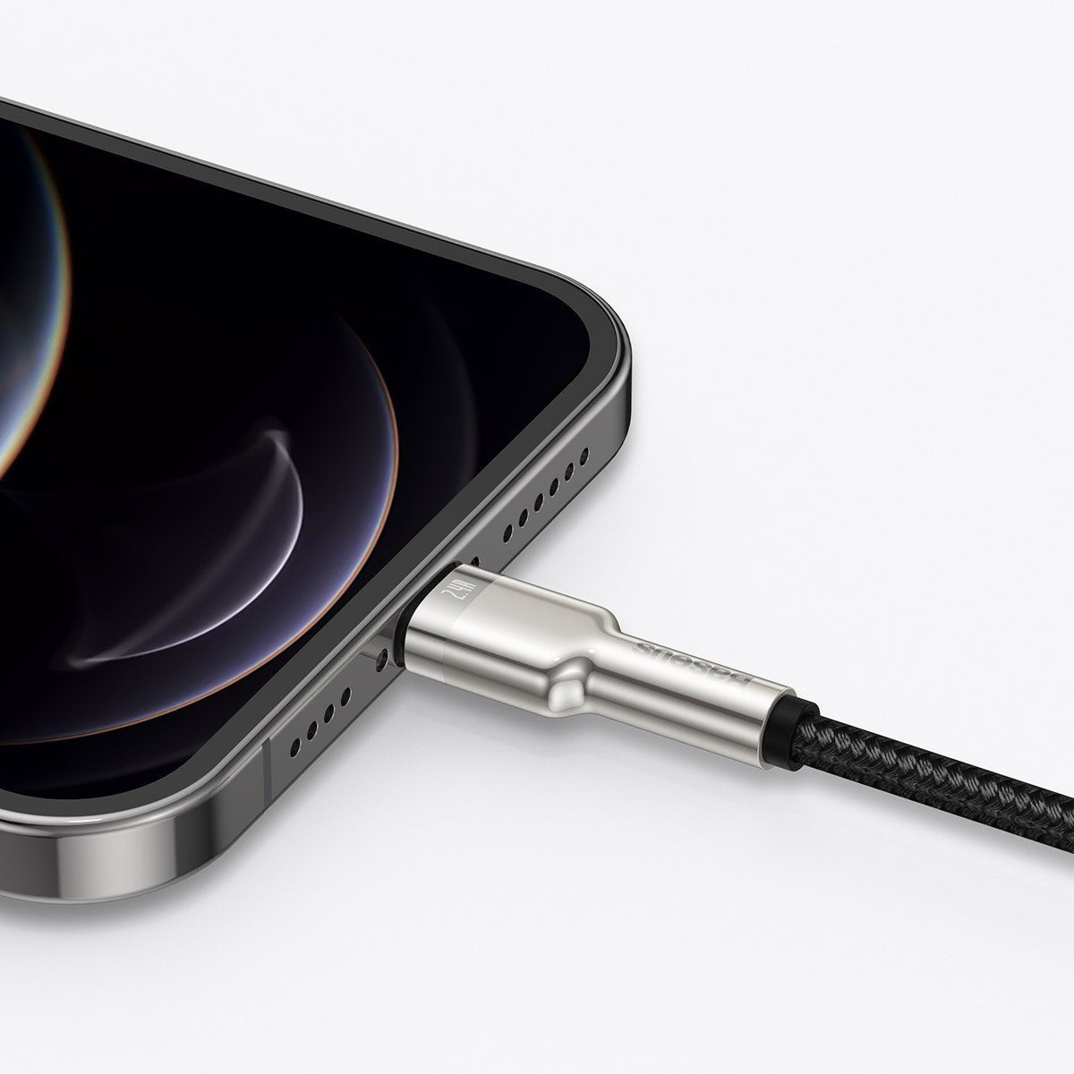 USB-kabel til Lightning Baseus Cafule, 2,4 A, 1 m (sort)