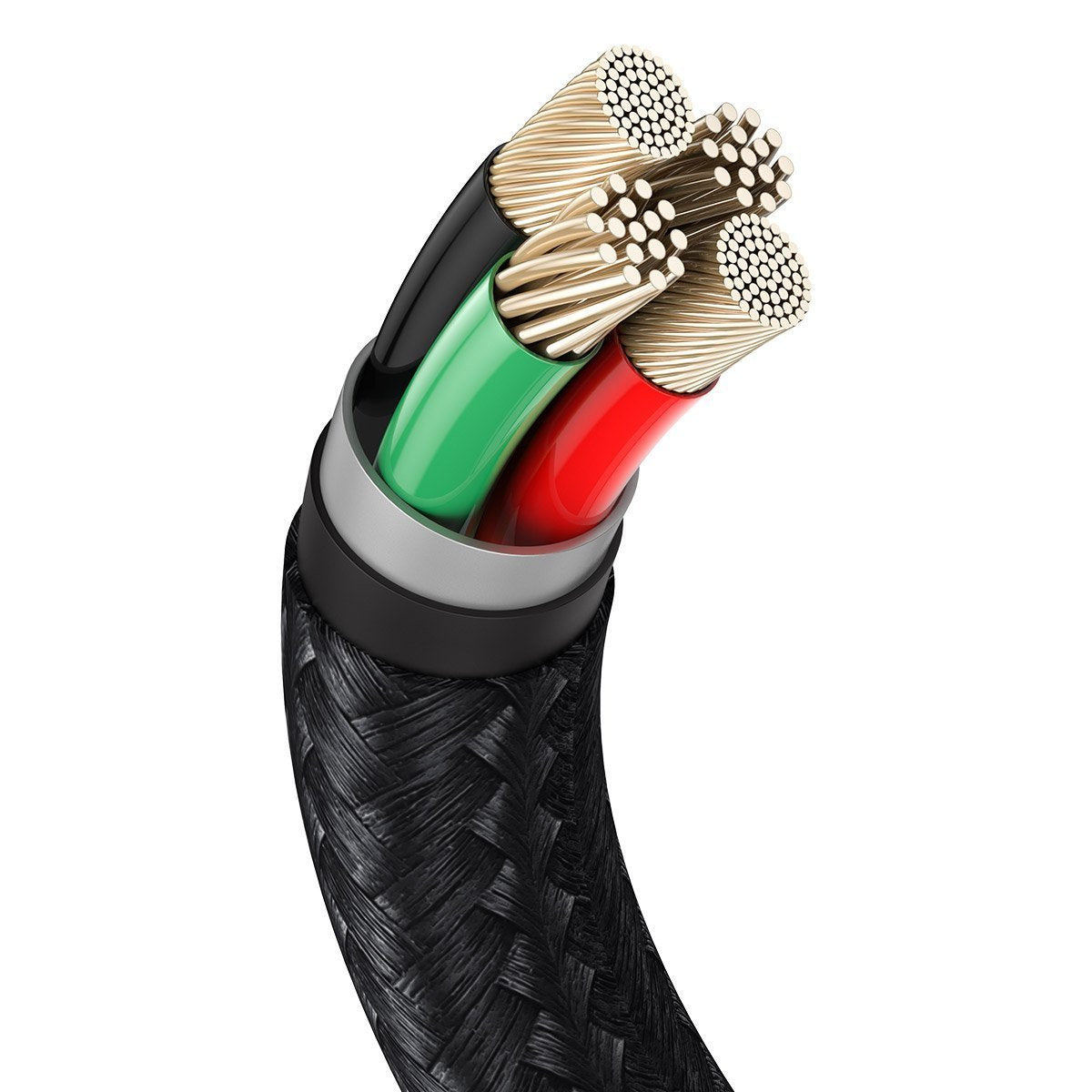 USB-kabel til Lightning Baseus Cafule, 2,4 A, 1 m (sort)