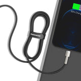 USB-kabel til Lightning Baseus Cafule, 2,4 A, 1 m (sort)