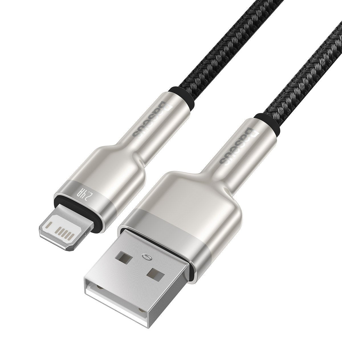 USB-kabel til Lightning Baseus Cafule, 2,4 A, 1 m (sort)