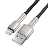 USB-kabel til Lightning Baseus Cafule, 2,4 A, 1 m (sort)
