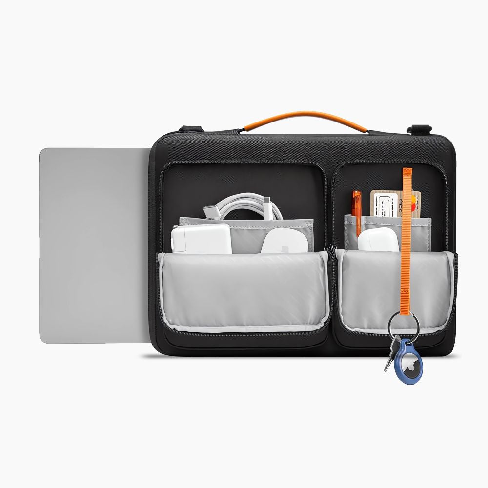Tech-Protect Defender Bag for Laptop 13-14 - Black and Orange