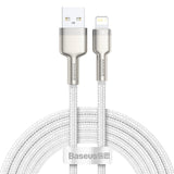 USB-kabel til Lightning Baseus Cafule, 2,4 A, 2 m (hvid)