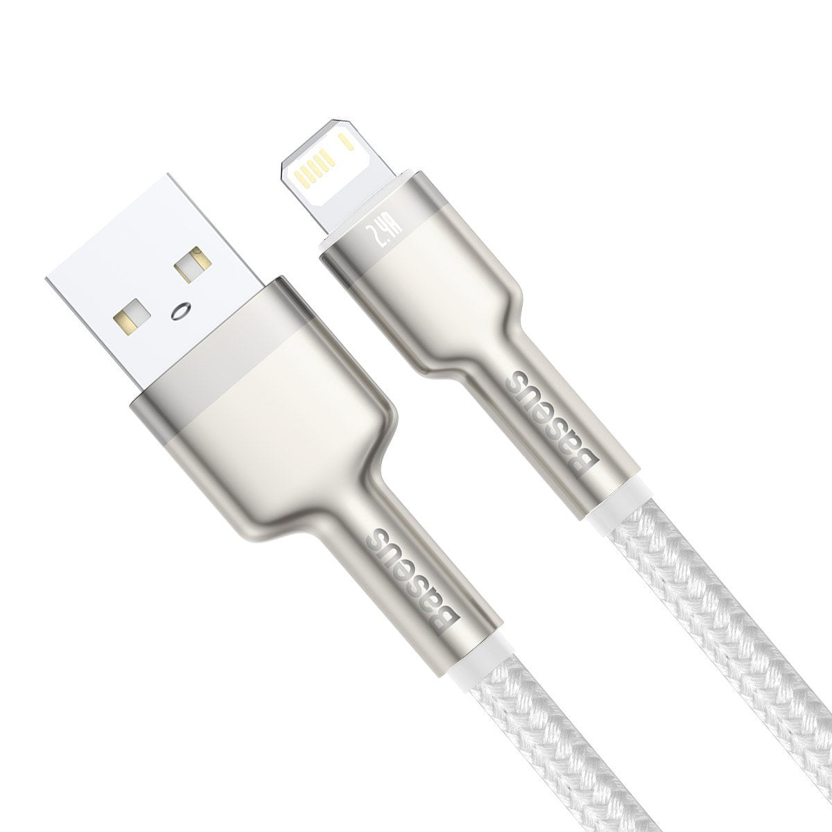 USB-kabel til Lightning Baseus Cafule, 2,4 A, 2 m (hvid)