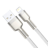USB-kabel til Lightning Baseus Cafule, 2,4 A, 2 m (hvid)