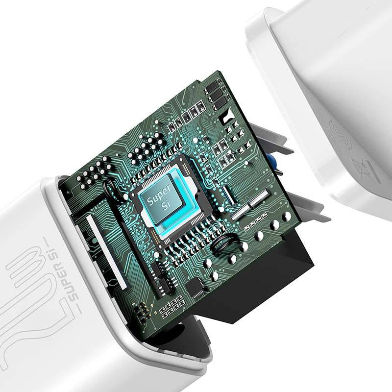 Baseus Super Si Quick Charger 1C 20W (hvid)