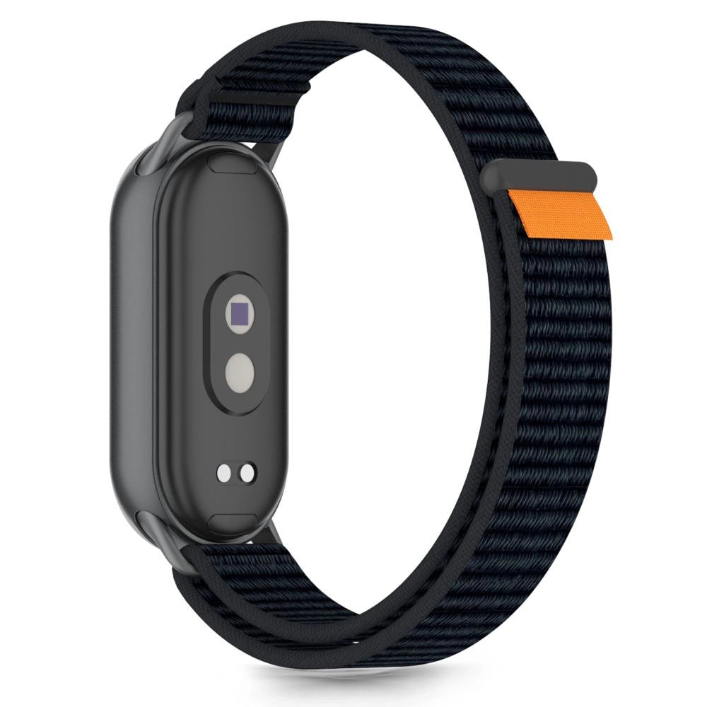 Tech-Protect Nylon Pro Strap til Xiaomi Smart Band 8/9/10/NFC - sort og orange