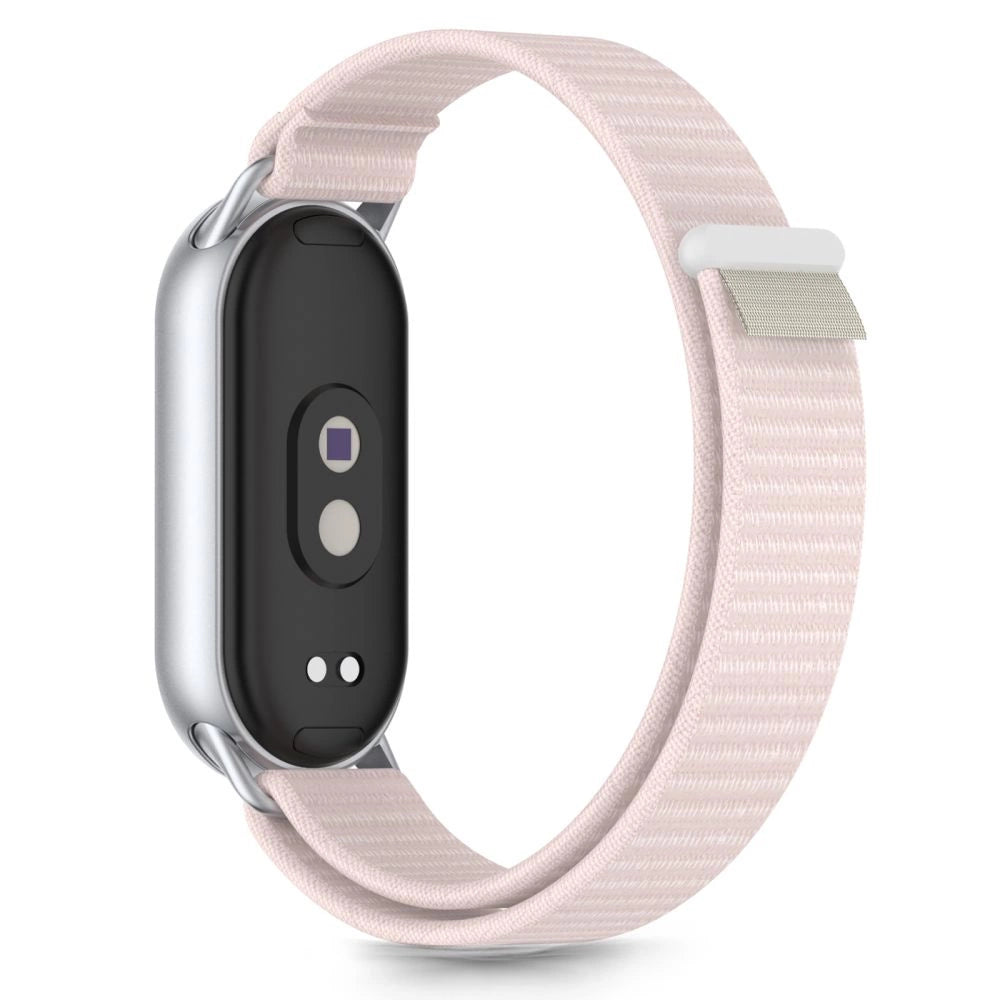Tech-Protect Nylon Pro Strap til Xiaomi Smart Band 8 / 9 / 10 / NFC - Pink Grå