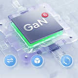 Baseus GaN6 Pro oplader 65W 2 x USB-C 2 x USB-A med sort USB-C kabel 100W 1m - hvid