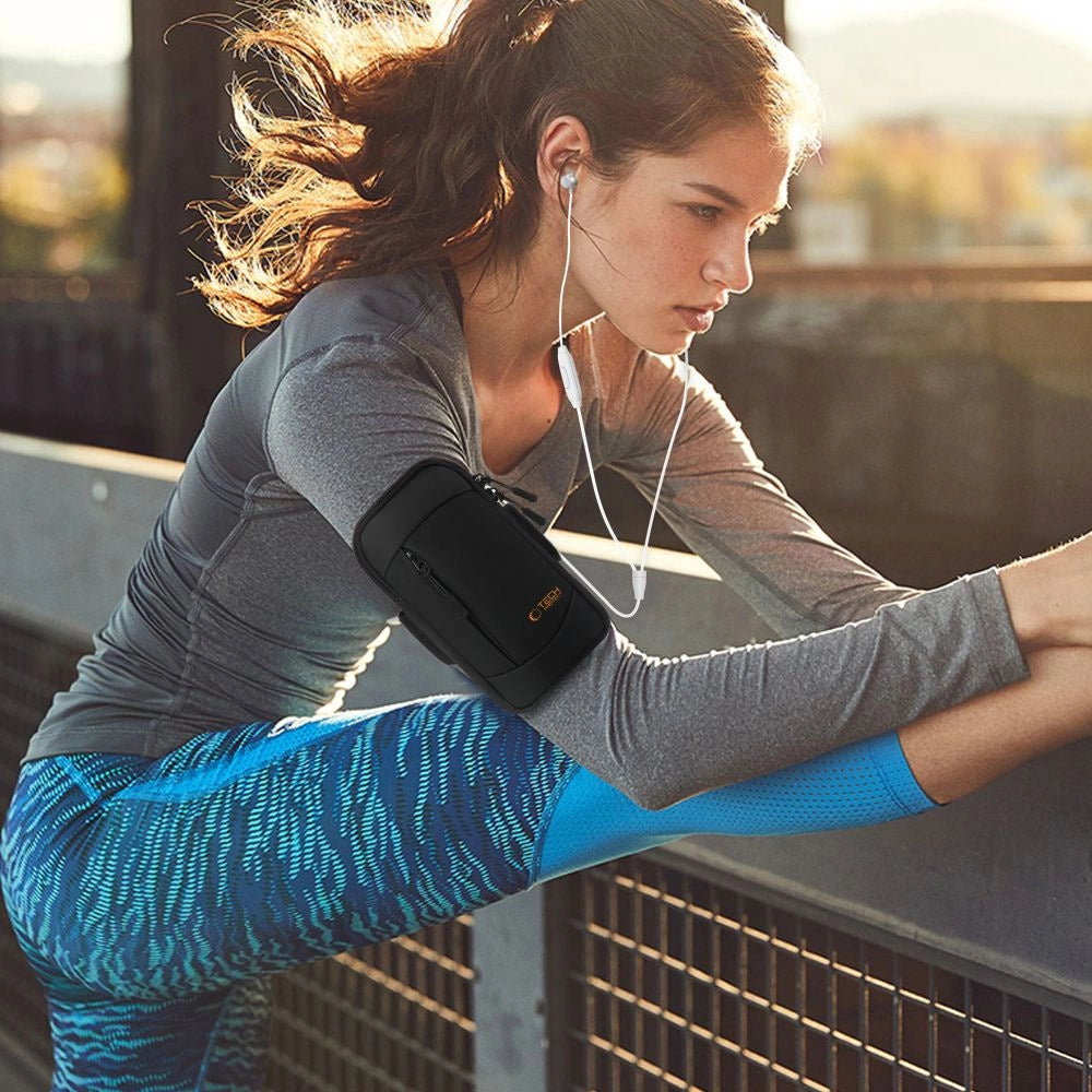 Tech-Protect M6 Universal Sport Armbånd - sort og orange