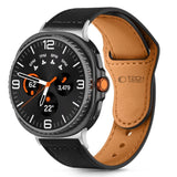 Tech-Protect Leatherfit-rem til Samsung Galaxy Watch 40/44/46 mm - sort