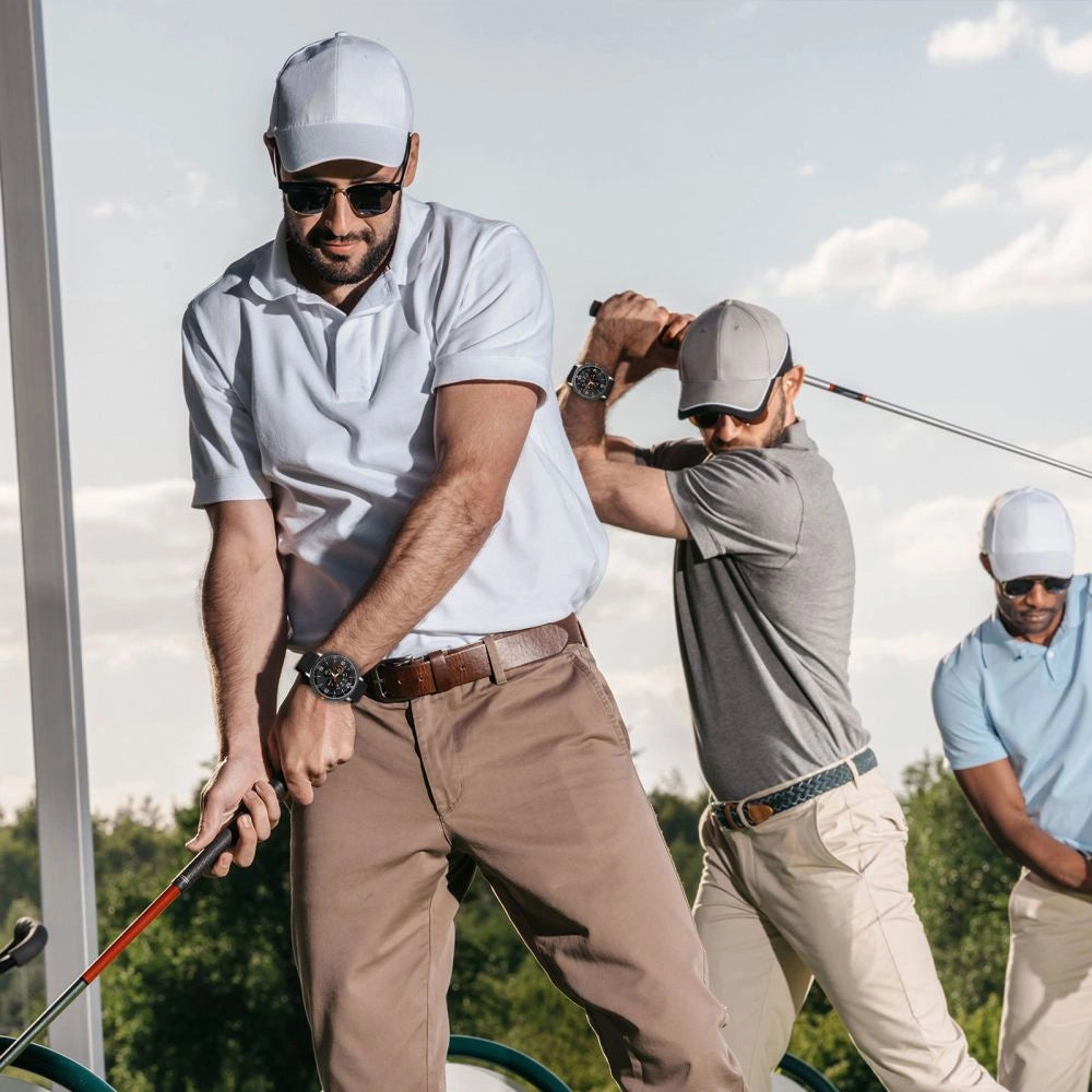 Tech-Protect Leatherfit-rem til Samsung Galaxy Watch 40/44/46 mm - sort