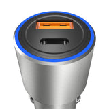 Dudao USB / USB Car Charger Type C Power Delivery Hurtig opladning 22,5 W Grå (R4PQ)