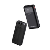 Dudao K15Pro Power Bank 20000mAh 22.5W PD USB-C / USB-A / Indbygget Lightning og USB-C Kabler - sort