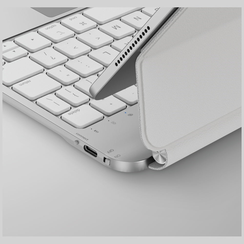 Uniq Venno Pro Magnetic Smart Case med tastatur til iPad Air 10.9" (2020/2022) / Pro 11" (2021/2022) / Air 11" (2024/2025/2026) - Hvid