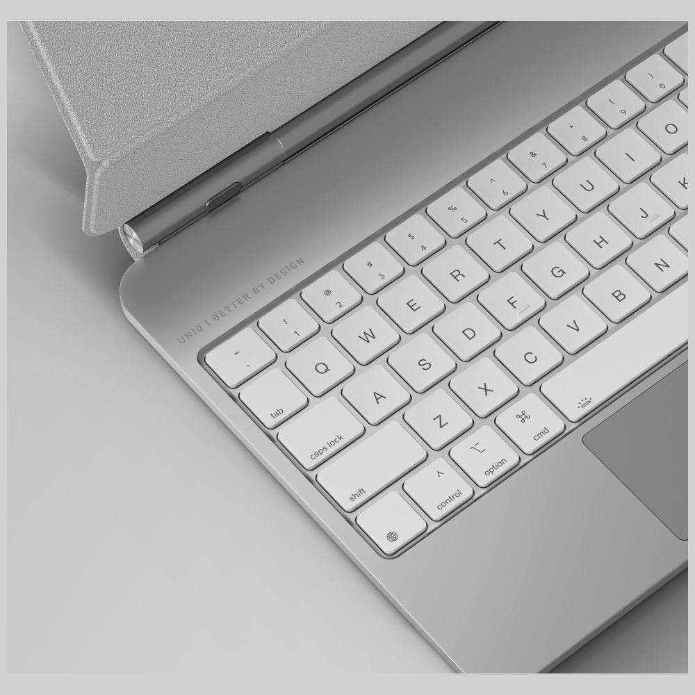 Uniq Venno Pro Magnetic Smart Case med tastatur til iPad Air 10.9" (2020/2022) / Pro 11" (2021/2022) / Air 11" (2024/2025/2026) - Hvid