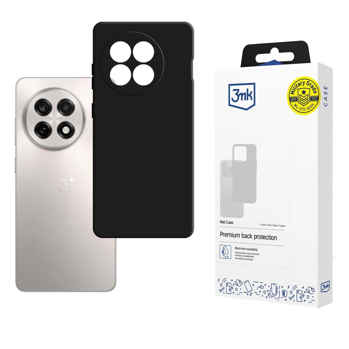 3mk Matt Case til OnePlus 13R/ACE 5 - Matte sort