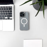 Glitter Case MagSafe Kompatibel til iPhone 17 Pro - Halvt gennemsigtig