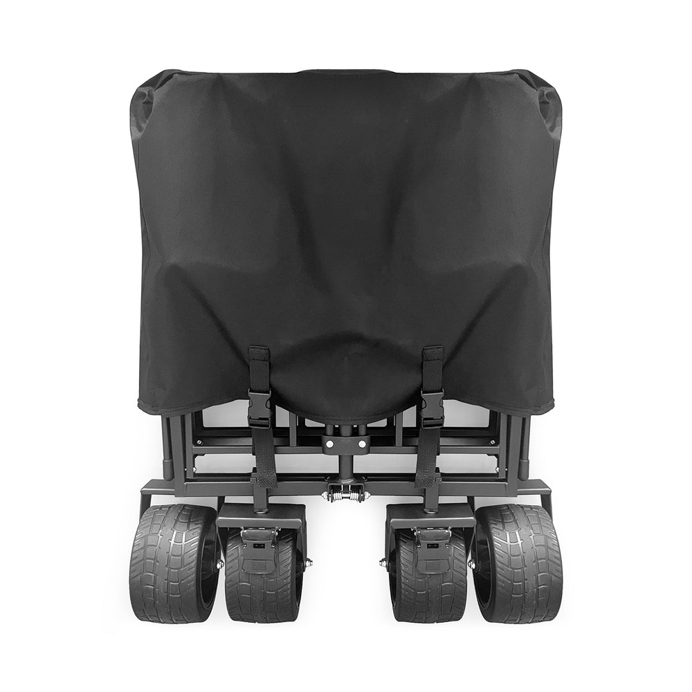 Wozinsky WZP-100 strandvogn, turistvogn, holdbar, brede hjul, med sikkerhedsnet op til 100 kg - sort